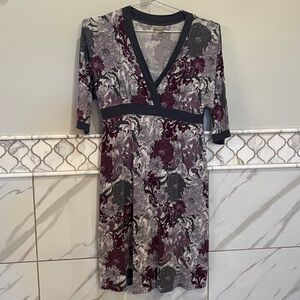 Athleta kimono wrap dress. Gray and purple size medium.
